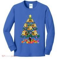 School Bus Christmas Tree Xmas Holidays School Bus Driver Gift Kids Long Sleeve Shirt thumb 0