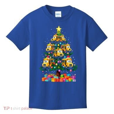 School Bus Christmas Tree Xmas Holidays School Bus Driver Gift Kids T-Shirt