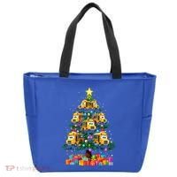 School Bus Christmas Tree Xmas Holidays School Bus Driver Gift Tote Bag thumb 0