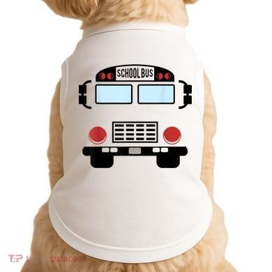 School Bus Costume Funny Yellow School Bus Driver Doggie Tank