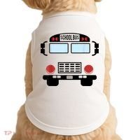 School Bus Costume Funny Yellow School Bus Driver Doggie Tank thumb 0