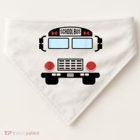 School Bus Costume Funny Yellow School Bus Driver USA-Made Doggie Bandana thumb 0
