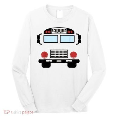 School Bus Costume Funny Yellow School Bus Driver Long Sleeve Shirt