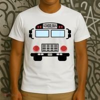 School Bus Costume Funny Yellow School Bus Driver T-Shirt thumb 3