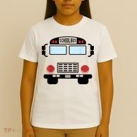 School Bus Costume Funny Yellow School Bus Driver T-Shirt thumb 4