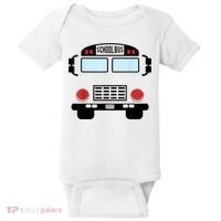 School Bus Costume Funny Yellow School Bus Driver Baby Bodysuit thumb 0