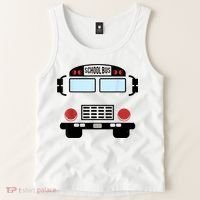 School Bus Costume Funny Yellow School Bus Driver Tank Top thumb 2