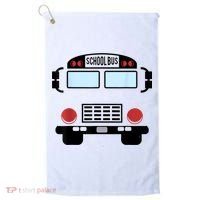 School Bus Costume Funny Yellow School Bus Driver Golf Towel thumb 0