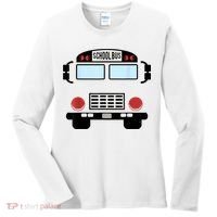 School Bus Costume Funny Yellow School Bus Driver Women's Long Sleeve Shirt thumb 0