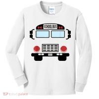 School Bus Costume Funny Yellow School Bus Driver Kids Long Sleeve Shirt thumb 0