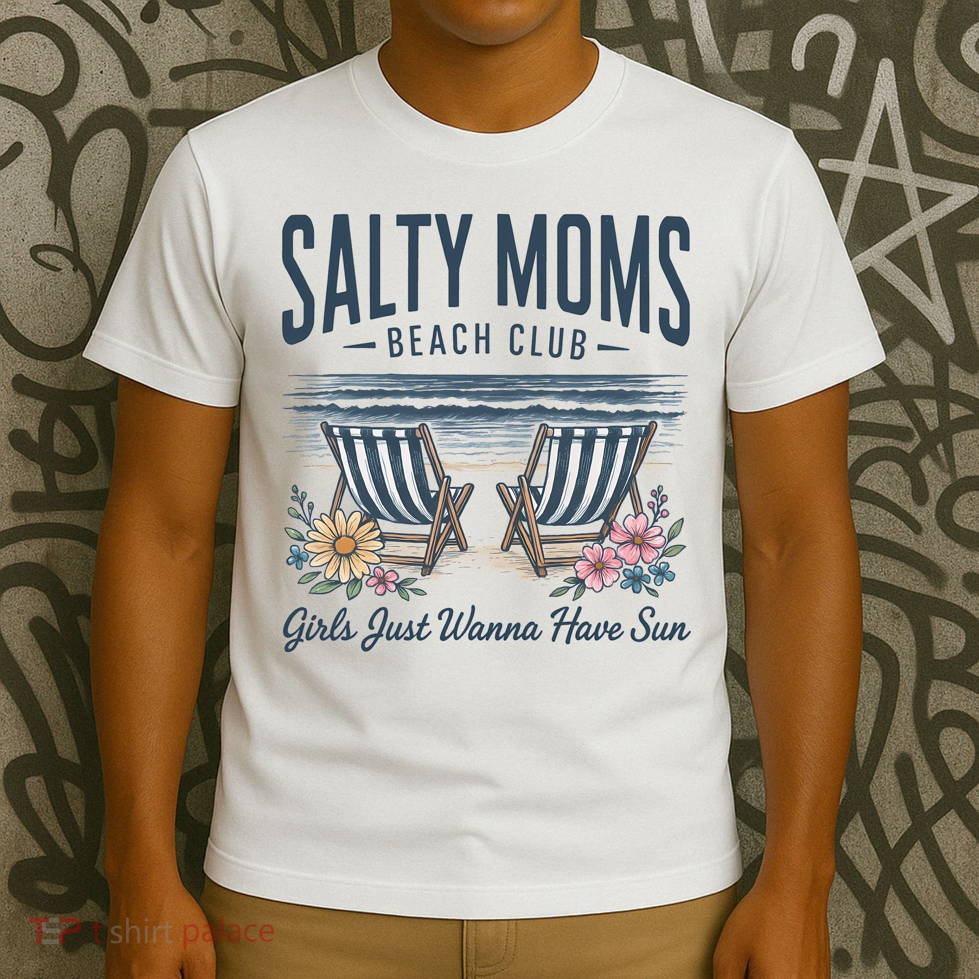 Salty Beach Club Girl Just Wanna Have Sun Matching Team T-Shirt