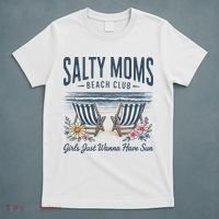 Salty Beach Club Girl Just Wanna Have Sun Matching Team T-Shirt thumb 5