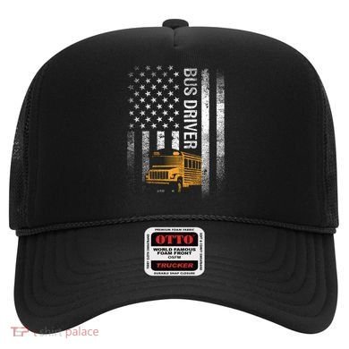 School Bus Driver Usa American Flag Funny Bus Driver Gift Hat