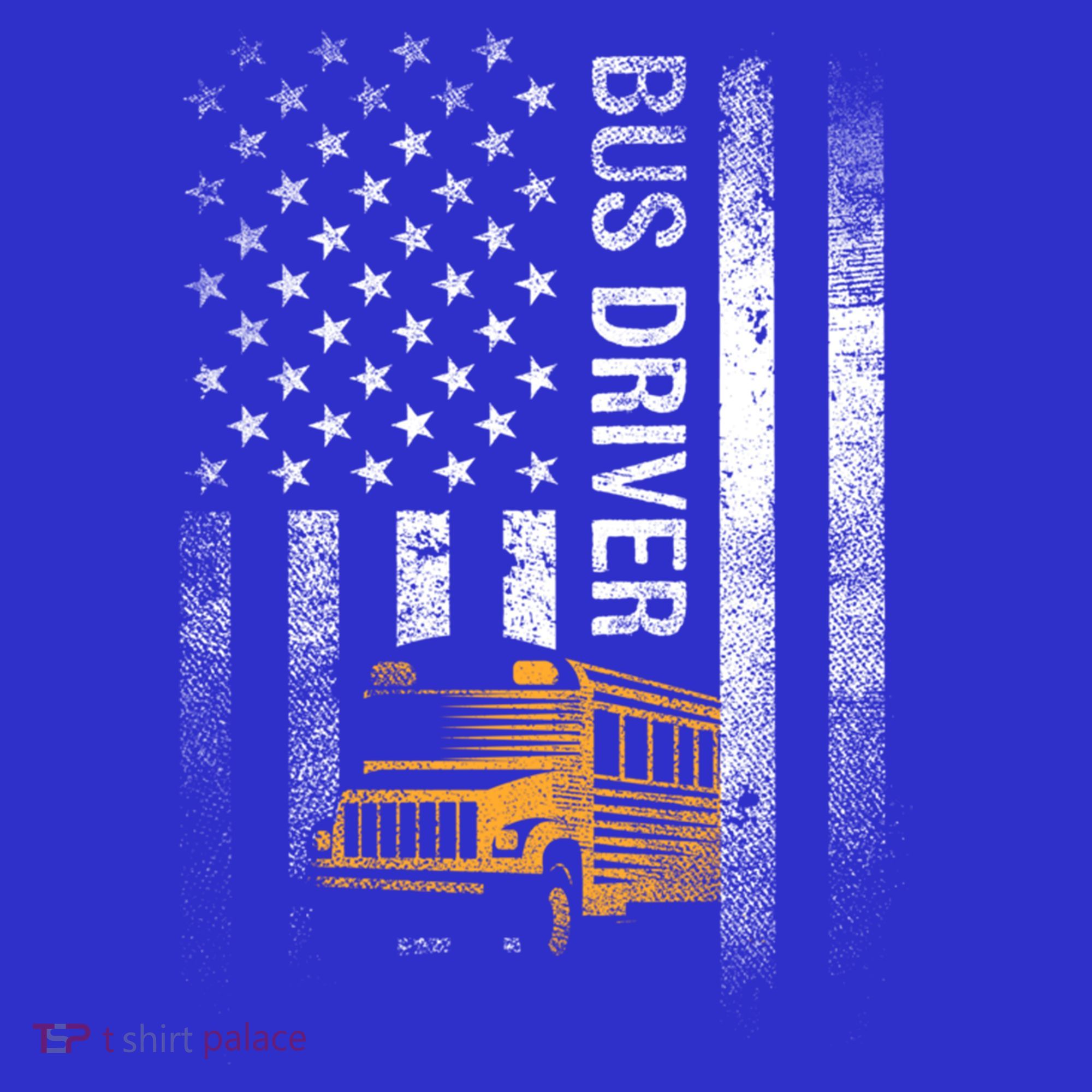School Bus Driver Usa American Flag Funny Bus Driver Gift Long Sleeve Shirt