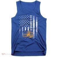 School Bus Driver Usa American Flag Funny Bus Driver Gift Tank Top thumb 0