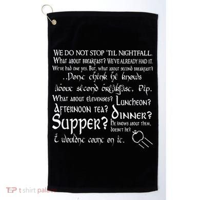 Second Breakfast Design On A Golf Towel