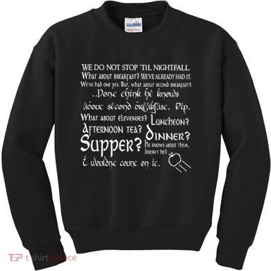Second Breakfast Design On A Kids Sweatshirt