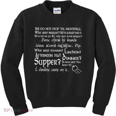 Second Breakfast Design On A Kids Sweatshirt