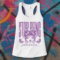 Stop Being Desperate Sassy Doll Women's Tank Top thumb 3