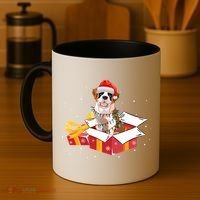 Saint Bernard Dog Christmas Is Box Gift Dog Light Tree Xmas Gift Coffee Mug thumb 4
