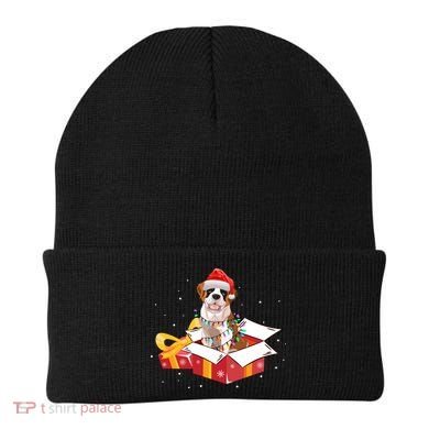 Saint Bernard Dog Christmas Is Box Gift Dog Light Tree Xmas Gift Beanie