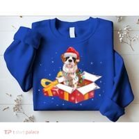 Saint Bernard Dog Christmas Is Box Gift Dog Light Tree Xmas Gift Sweatshirt thumb 2