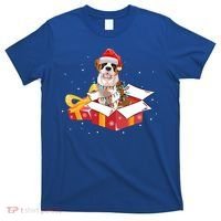 Saint Bernard Dog Christmas Is Box Gift Dog Light Tree Xmas Gift T-Shirt thumb 0