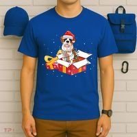 Saint Bernard Dog Christmas Is Box Gift Dog Light Tree Xmas Gift T-Shirt thumb 6