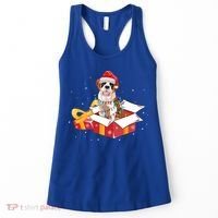 Saint Bernard Dog Christmas Is Box Gift Dog Light Tree Xmas Gift Women's Tank Top thumb 0