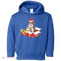 Saint Bernard Dog Christmas Is Box Gift Dog Light Tree Xmas Gift Toddler Hoodie thumb 0