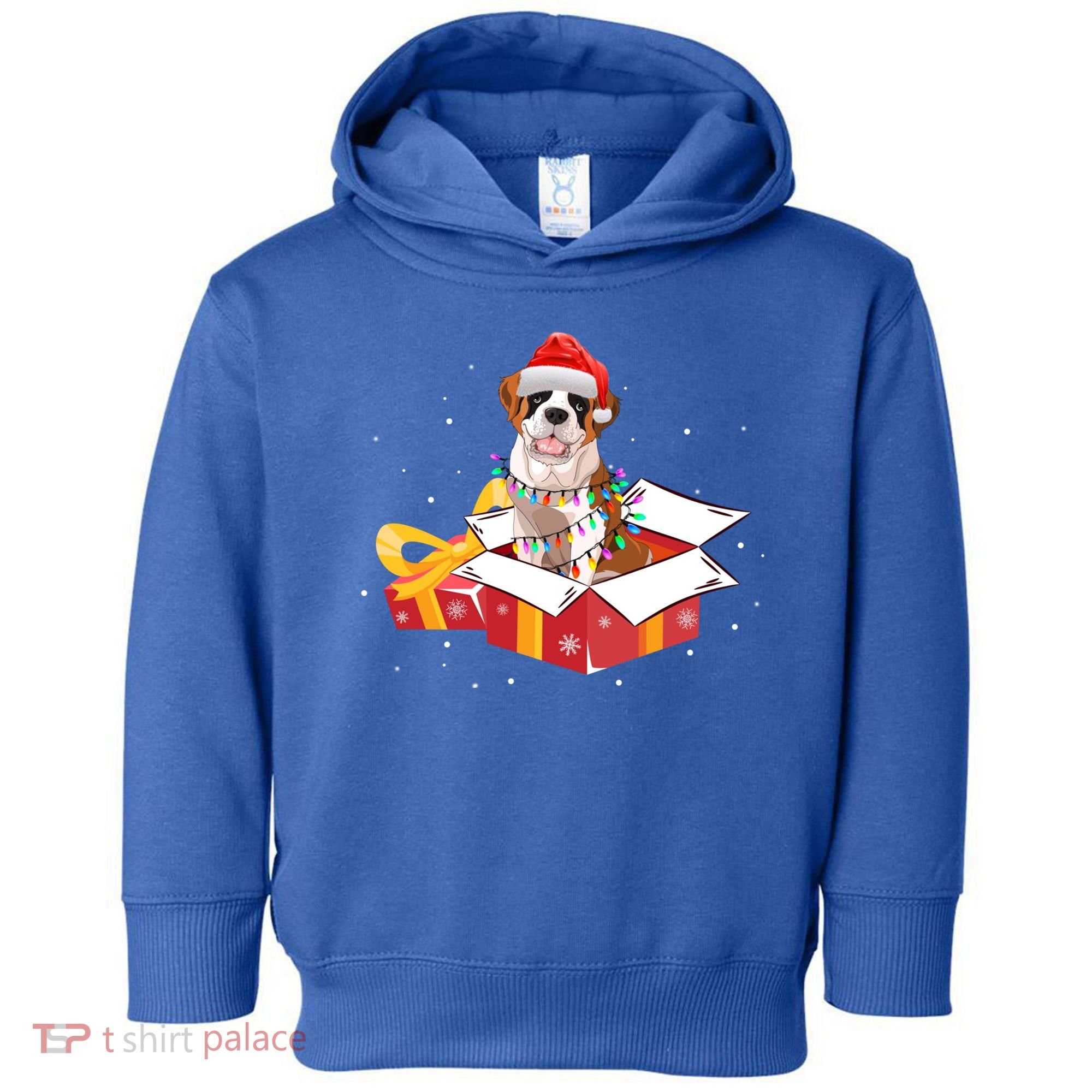 Saint Bernard Dog Christmas Is Box Gift Dog Light Tree Xmas Gift Toddler Hoodie