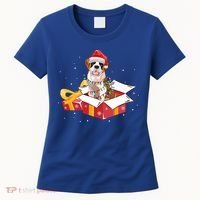 Saint Bernard Dog Christmas Is Box Gift Dog Light Tree Xmas Gift Women's T-Shirt thumb 0