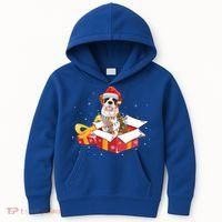 Saint Bernard Dog Christmas Is Box Gift Dog Light Tree Xmas Gift Kids Hoodie thumb 0