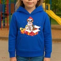 Saint Bernard Dog Christmas Is Box Gift Dog Light Tree Xmas Gift Kids Hoodie thumb 3