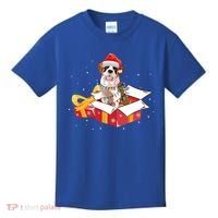 Saint Bernard Dog Christmas Is Box Gift Dog Light Tree Xmas Gift Kids T-Shirt thumb 0
