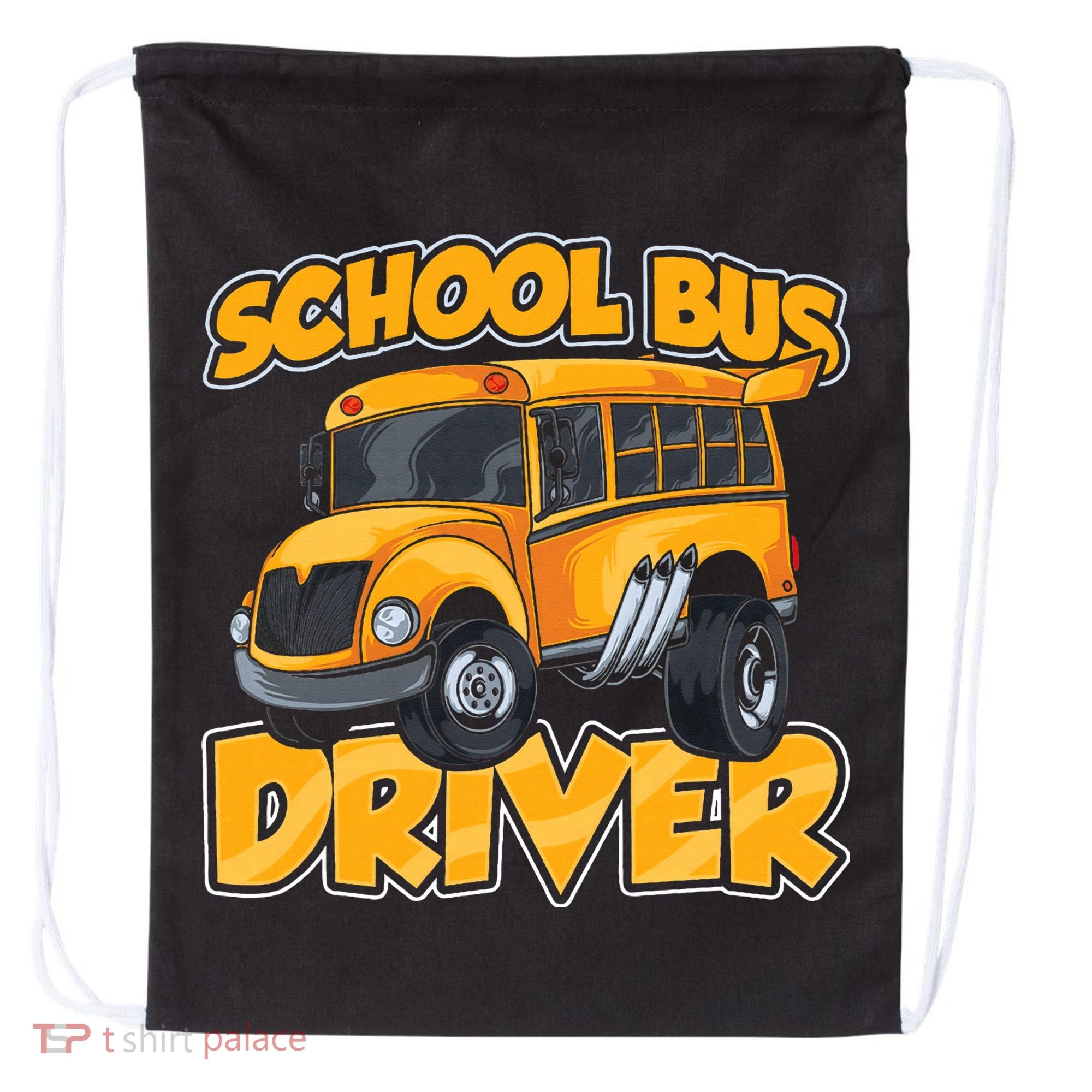 School Bus Driver Busman Operator Buses Job Drawstring Bag