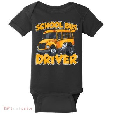 School Bus Driver Busman Operator Buses Job Baby Bodysuit