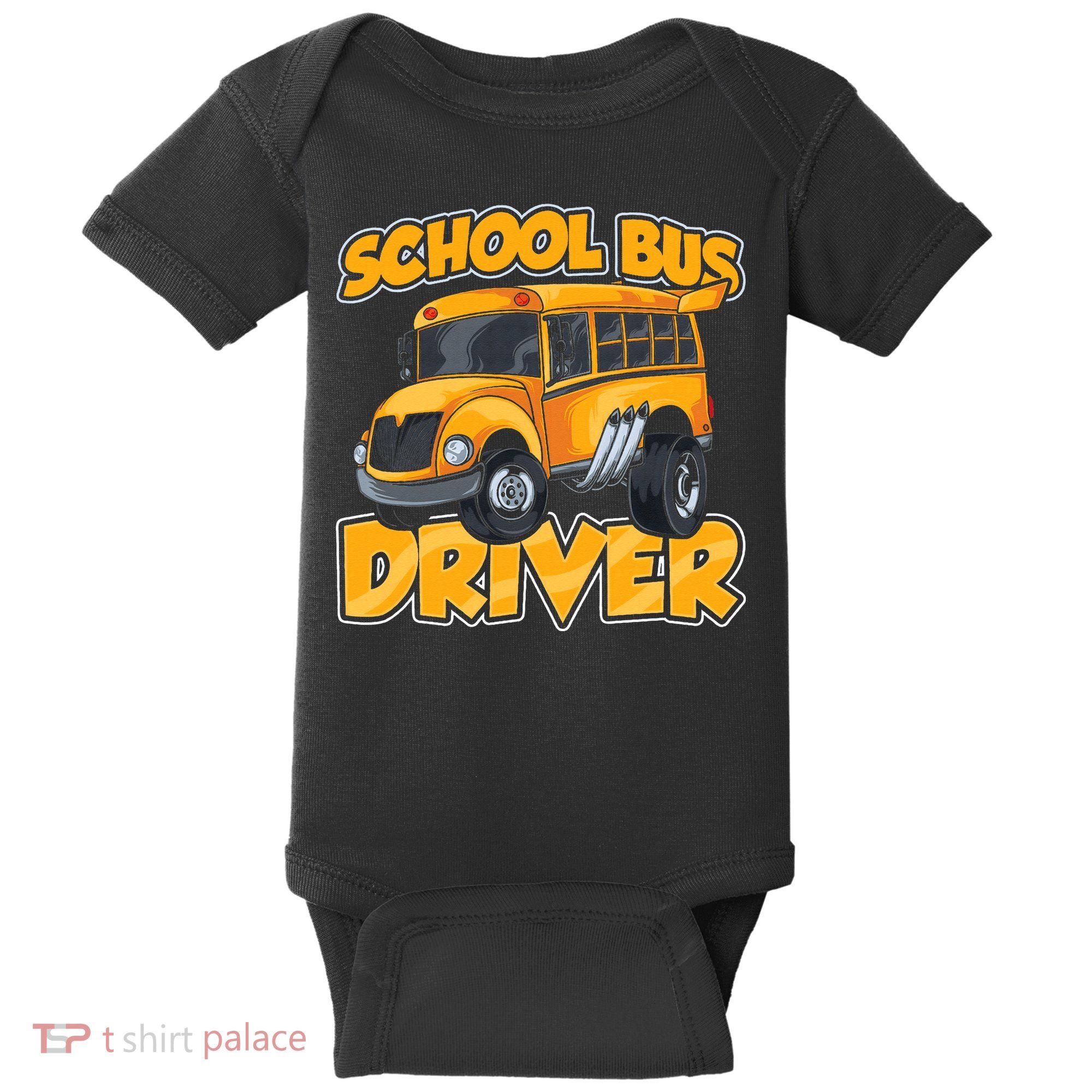 School Bus Driver Busman Operator Buses Job Baby Bodysuit