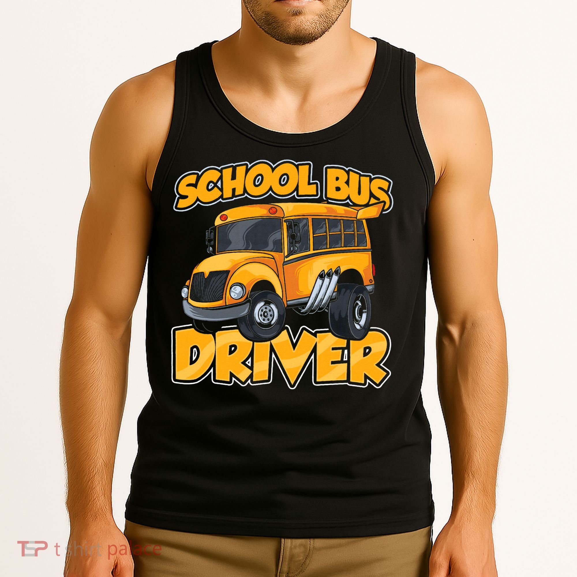 School Bus Driver Busman Operator Buses Job Tank Top