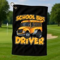 School Bus Driver Busman Operator Buses Job Golf Towel thumb 1