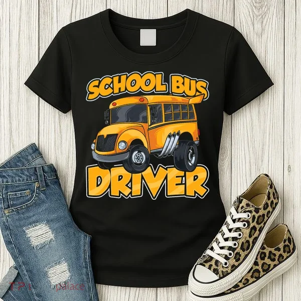 School Bus Driver Busman Operator Buses Job Women's T-Shirt
