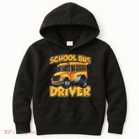 School Bus Driver Busman Operator Buses Job Kids Hoodie thumb 0