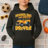 School Bus Driver Busman Operator Buses Job Kids Hoodie thumb 2