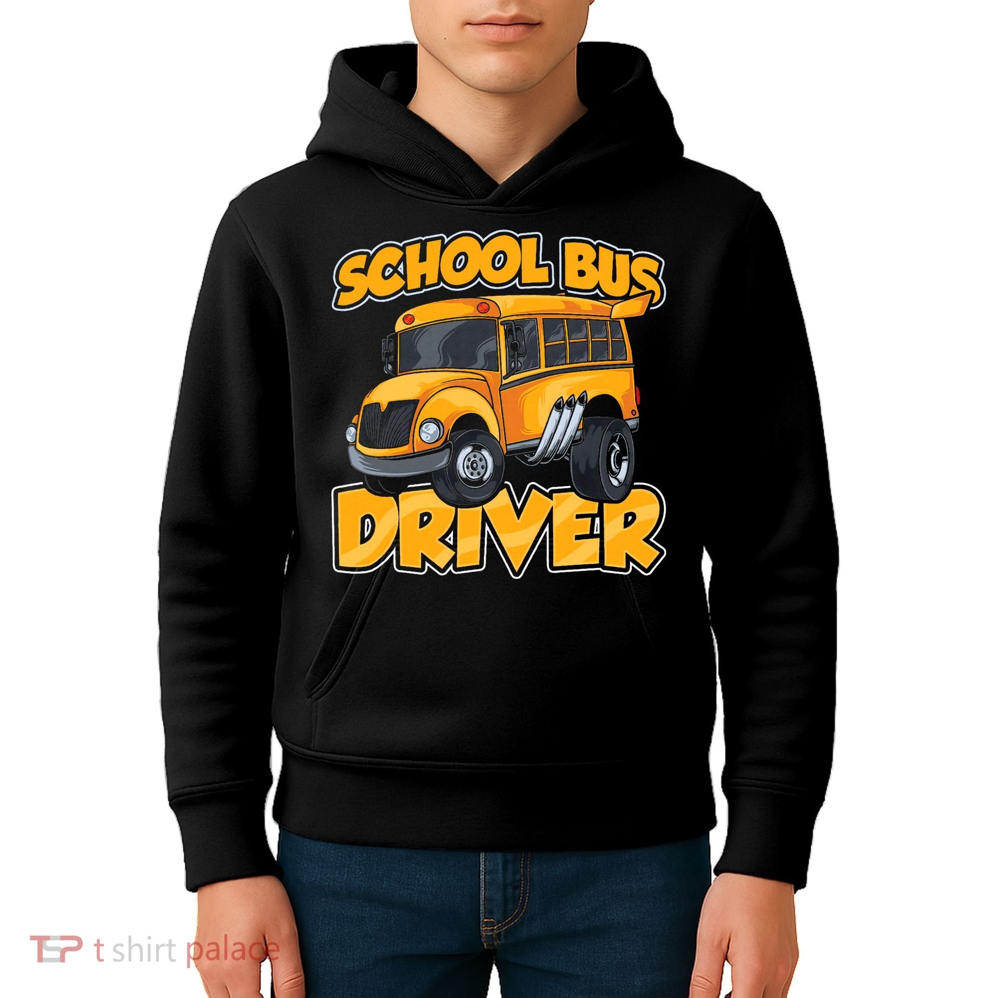 School Bus Driver Busman Operator Buses Job Kids Hoodie