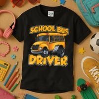 School Bus Driver Busman Operator Buses Job Kids T-Shirt thumb 3
