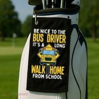School Bus Driver Golf Towel thumb 2