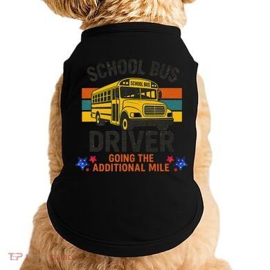 School Bus Driver - Going The Additional Mile Retro Vintage Doggie Tank