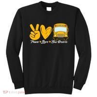 School Bus Driver Peace Love Bus Driver Driving Bus Sweatshirt thumb 0