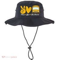 School Bus Driver Peace Love Bus Driver Driving Bus Bucket Hat thumb 0