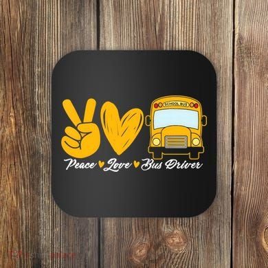 School Bus Driver Peace Love Bus Driver Driving Bus Coaster